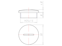 Lightgrey RAL 7035 Synthetic M25x1.5 Sealing Screw