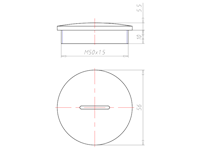 Lightgrey RAL 7035 Synthetic M50x1.5 Sealing Screw