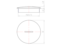 Lightgrey RAL 7035 Synthetic M63x1.5 Sealing Screw