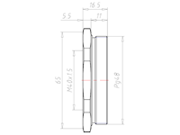 Brass PG48 to M40x1.5 with 65 Millimeter (mm) Wrench Size Ex e II Reduction Flange