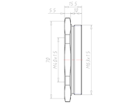 Brass M63x1.5 to M40x1.5 with 70 Millimeter (mm) Wrench Size Ex e II Reduction Flange