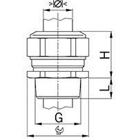 24 mm Wrench Width and 15 mm Thread Length NPT Cable Gland for 8.0 to 15.0 mm Diameter Cable - 2