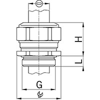1.5 mm Pitch Thread Metric Cable Gland for 11 mm Thread Length Metric Cable Gland - 2