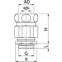 1.5 mm Pitch Thread and 5 mm Thread Length Metric Cable Gland for 4 to 6.5 mm Diameter Cable - 2