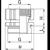 1.5 mm Pitch Thread Metric Cable Gland for 6 mm Thread Length Metric Cable Gland (5000.17.50)