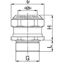 1.5 mm Pitch Thread and 12 mm Thread Length Metric Cable Gland for 3.0 to 7.0 mm Diameter Cable (EX1126.17.070) - 2
