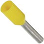 1.00 mm² Wire Size Yellow Insulated Single Wire Ferrule for Thick Insulation