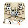 11.00 mm Width and 70.00 mm Height Beige Terminal Block