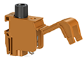 12.50 mm Width and 33.80 mm Height Orange Terminal Block