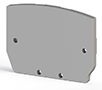 2.00 mm Width, 33.00 mm Height, and 24.10 mm Total Depth Gray End Plate