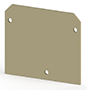 1.50 mm Width, 65.50 mm Height, and 54.80 mm Total Depth Beige End Plate