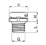 2455.12 Light Grey RAL 7035 Synthetic Material M12x1.5 Thread Pressure Equalization Element with Membrane secondary
