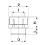3707.09 Lightgrey Polyamide PG 7 to PG 9 Extension secondary