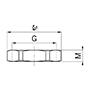 8225 Polyamide (PA) M25x1.5 and 32 Millimeter (mm) Wrench Size Lightgrey RAL 7035 Locknut secondary