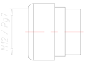 8 Millimeter (mm) Diameter Thread NBR Without Drilled Hole Sealing Insert