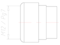 8 Millimeter (mm) Diameter FKM (Fluorocarbon) Without Drilled Hole Sealing Insert