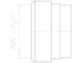 NBR M25/PG21 Without Drilled Hole Sealing Insert