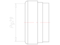 27.5 Millimeter (mm) Diameter FKM (Fluorocarbon) Without Drilled Hole Sealing Insert