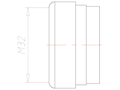 25.5 Millimeter (mm) Diameter FKM (Fluorocarbon) Without Drilled Hole Sealing Insert