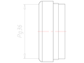 35 Millimeter (mm) Diameter NBR Without Drilled Hole Sealing Insert