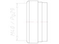 33 Millimeter (mm) Diameter FKM (Fluorocarbon) Without Drilled Hole Sealing Insert