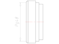 49 Millimeter (mm) Diameter NBR Without Drilled Hole Sealing Insert