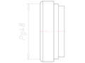 49 Millimeter (mm) Diameter FKM (Fluorocarbon) Without Drilled Hole Sealing Insert