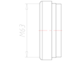 52 Millimeter (mm) Diameter FKM Without Drilled Hole Sealing Insert