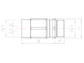 Brass PG11 Thread for ?5.5 to 12.0 Millimeter (mm) Cable Gland Adapter