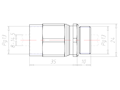 Brass PG13 Thread for ?8.0 to 14.5 Millimeter (mm) Cable Gland Adapter