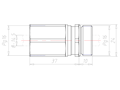 Brass PG16 Thread for ?8.0 to 14.5 Millimeter (mm) Cable Gland Adapter