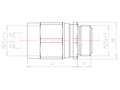 Brass M25x1.5 Thread for ?12.5 to 19.0 Millimeter (mm) Cable Gland Adapter
