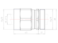 Brass PG29 Thread for ?19.0 to 27.5 Millimeter (mm) Cable Gland Adapter