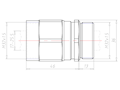 Brass M32x1.5 Thread for ?17.0 to 25.5 Millimeter (mm) Cable Gland Adapter