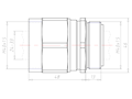 Brass M40x1.5 Thread for ?24.0 to 33.0 Millimeter (mm) Cable Gland Adapter