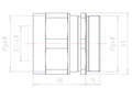 Brass PG48 Thread for ?37.0 to 49.0 Millimeter (mm) Cable Gland Adapter