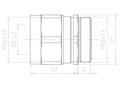 Brass M50x1.5 Thread for ?33.0 to 42.0 Millimeter (mm) Cable Gland Adapter