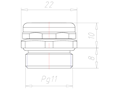 PG11 Thread with Sintered Filter Brass Pressure Equalization Element
