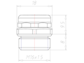 M16x1.5 Thread Nickel Plated Brass Sintered Filter Pressure Equalization Element