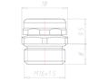 M16x1.5 Thread Nickel Plated Brass Membrane Pressure Equalization Element