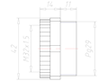 Synthetic PG29 to M32x1.5 Reduction Adapter