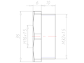 Polyamide (PA) M32x1.5 to M16x1.5 with 36 Millimeter (mm) Wrench Size Lightgrey RAL 7035 Reduction Flange