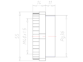 Synthetic PG36 to M40x1.5 Reduction Adapter