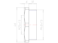 Polyamide (PA) M40x1.5 to M25x1.5 with 46 Millimeter (mm) Wrench Size Lightgrey RAL 7035 Reduction Flange