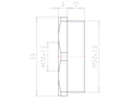 Polyamide (PA) M50x1.5 to M20x1.5 with 55 Millimeter (mm) Wrench Size Lightgrey RAL 7035 Reduction Flange
