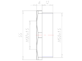 Polyamide (PA) M50x1.5 to M32x1.5 with 55 Millimeter (mm) Wrench Size Lightgrey RAL 7035 Reduction Flange