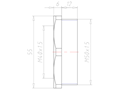 Polyamide (PA) M50x1.5 to M40x1.5 with 55 Millimeter (mm) Wrench Size Lightgrey RAL 7035 Reduction Flange