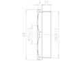 Polyamide (PA) M63x1.5 to M25x1.5 with 68 Millimeter (mm) Wrench Size Lightgrey RAL 7035 Reduction Flange