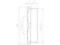 Polyamide (PA) M63x1.5 to M32x1.5 with 68 Millimeter (mm) Wrench Size Lightgrey RAL 7035 Reduction Flange