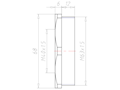 Polyamide (PA) M63x1.5 to M40x1.5 with 68 Millimeter (mm) Wrench Size Lightgrey RAL 7035 Reduction Flange